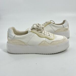 Greats Brooklyn Men’s Shoes Size 8 White lace up minimalist classic sneakers